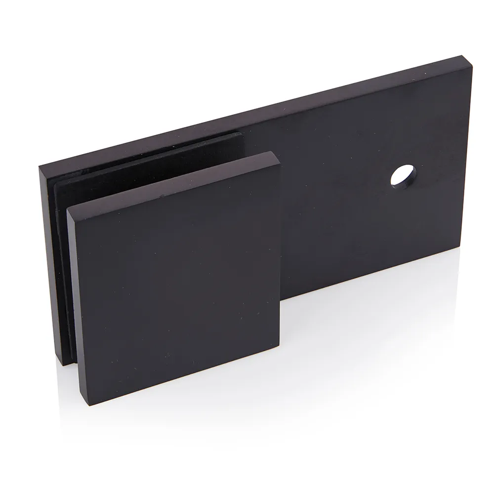180 Degree Glass to Wall Bracket - Matt Black