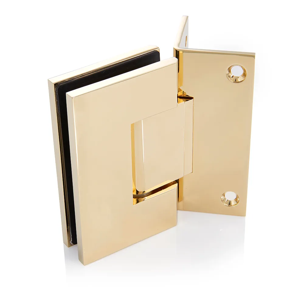 90 Degree Corner Shower Hinge - Polished Gold